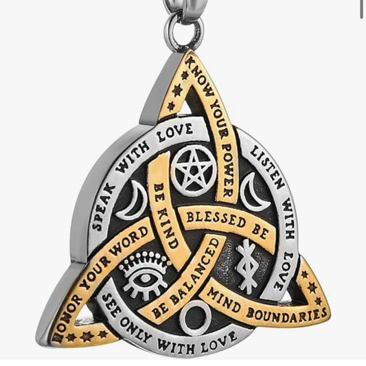 Witches Knot Two Tone Necklace